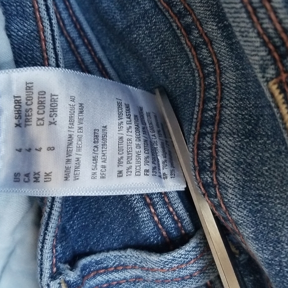 (4) American Eagle Super Stretch Kick Boot Extra Shorts Denim Jeans - Picture 4 of 11